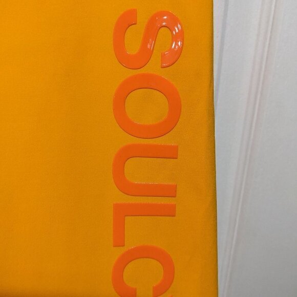 SoulCycle | Milestone High Rise logo Bike Short 8" in Orange - Picture 4 of 8